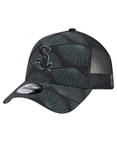 New Era Men's Black Chicago White Sox 9FORTY A-Frame Trucker Adjustable Hat