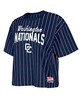 New Era Women's Navy Washington Nationals 2025 City Connect Pinstripe T-Shirt