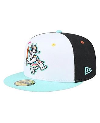 New Era Men's White Hickory Crawdads Copa de la Diversion 59FIFTY Fitted Hat