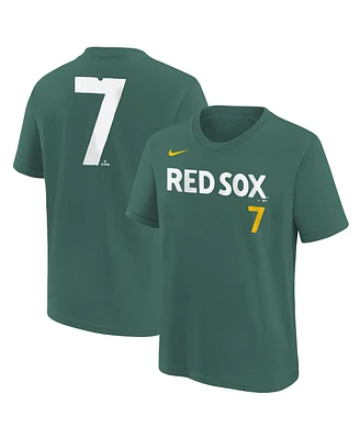 Nike Big Boys and Girls Masataka Yoshida Green Boston Red Sox 2025 City Connect Fuse Name Number T-Shirt