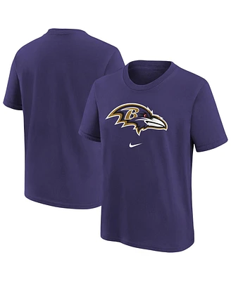 Nike Big Boys and Girls Purple Baltimore Ravens Primary Logo Legend T-Shirt
