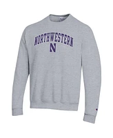 Champion Men's Heather Gray Northwestern Wildcats Arch Over Logo Pullover Sweatshirt
