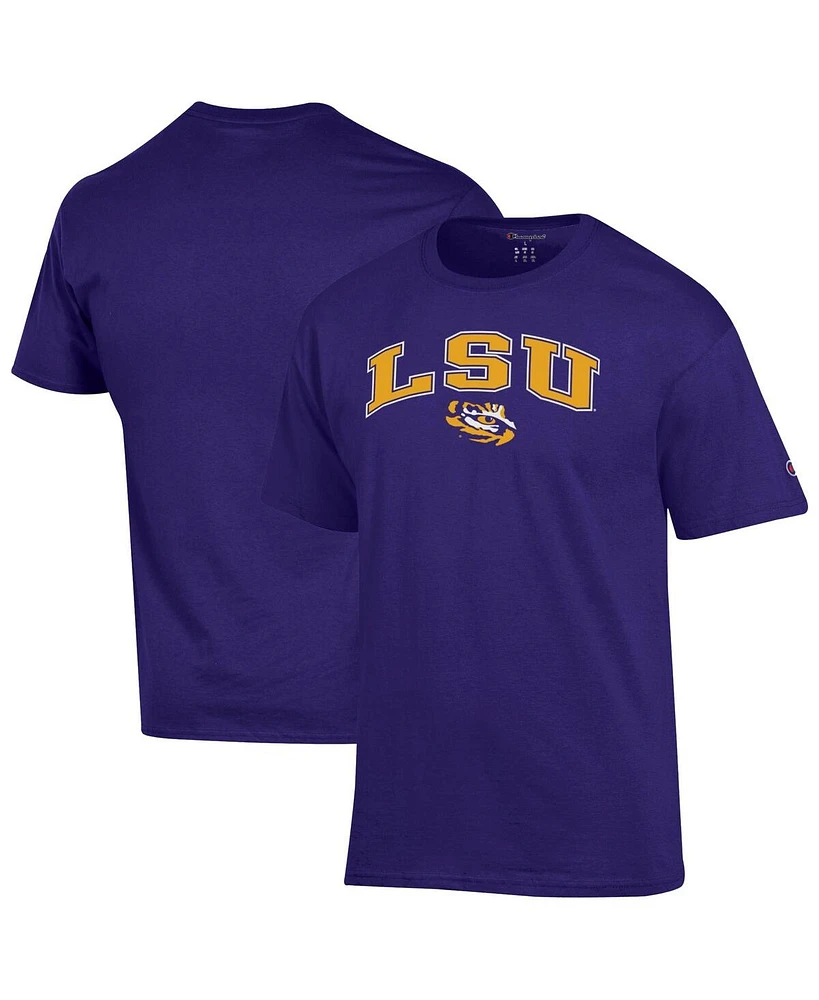 Champion Men's Purple Lsu Tigers Arch Over Logo T-Shirt