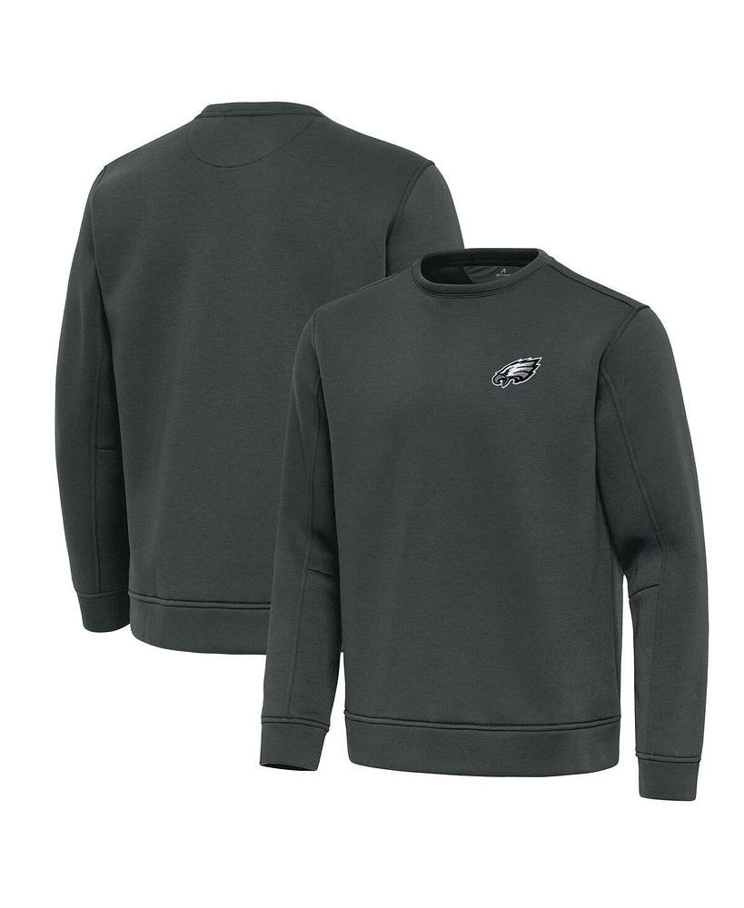 Antigua Men's Pewter Philadelphia Eagles Relevant Lightweight Pullover Sweatshirt