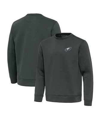 Antigua Men's Pewter Philadelphia Eagles Relevant Lightweight Pullover Sweatshirt