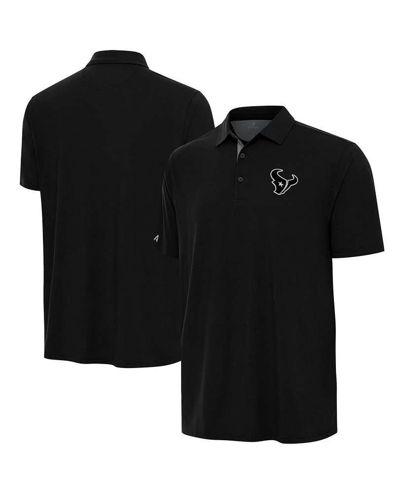Antigua Men's Black Houston Texans Era Polo Shirt