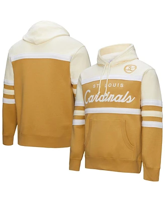 Mitchell & Ness Men's Tan/Cream St. Louis Cardinals Head Coach Pullover Hoodie