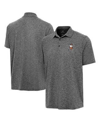 Antigua Men's Heather Black Clemson Tigers Golfer Par 3 Polo Shirt