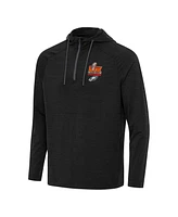 Antigua Men's Heather Black Philadelphia Eagles Super Bowl Lix Champions Spikes Quarter-Zip Hoodie