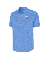 Antigua Men's Powder Blue Texas Rangers Lush Button-Up Shirt