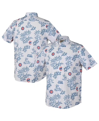 Reyn Spooner Men's White Chicago Cubs Kekai Performance Button-Up Shirt