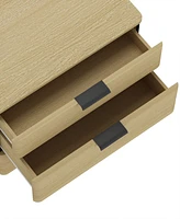 Manhattan Comfort 26" Medium Density Fiberboard Payton Modern 3-Drawer Nightstand