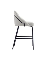 Manhattan Comfort 38" Faux Leather Gracie Counter Stool