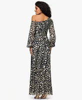 B&A By Betsy and Adam Petites Metallic Printed Long Dress
