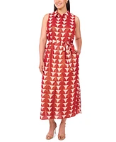 Msk Plus Collared Sleeveless Maxi Dress
