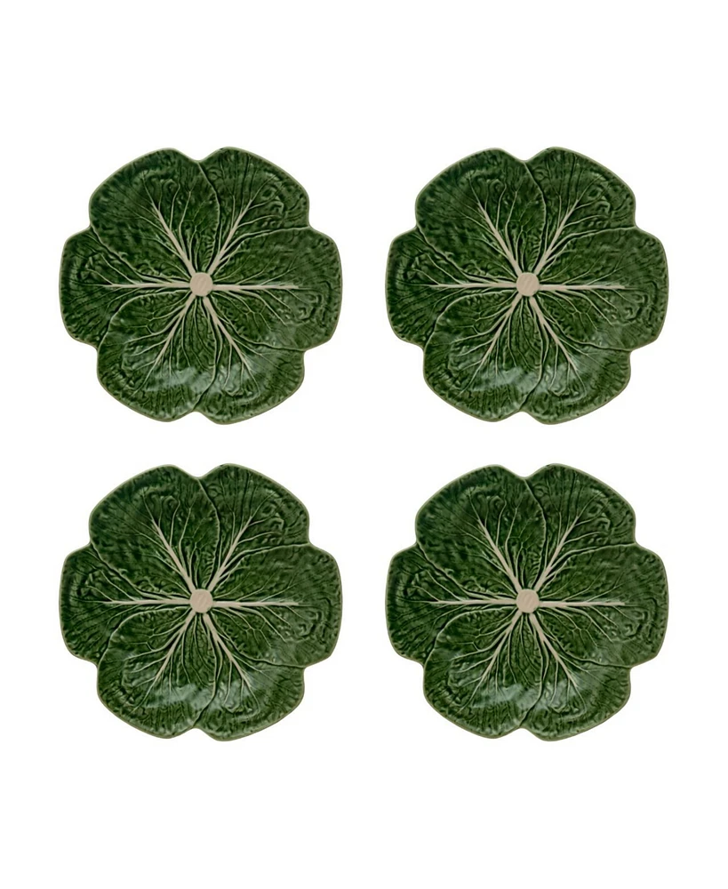 Bordallo Pinheiro Cabbage Dinner Plates, Set of 4