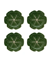 Bordallo Pinheiro Cabbage Dinner Plates, Set of 4