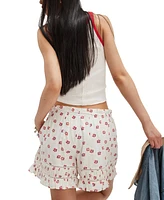Free People Women's Cambridge Printed Pull-On Shorts