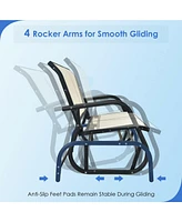 Gymax Patio Swing Glider Bench Loveseat Rocking Chair Backyard Poolside