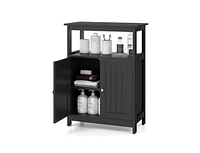 Slickblue Bathroom Floor Cabinet Freestanding Storage Organizer with Open Compartment