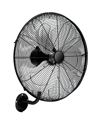 Mecale 20 Inch Wall Mount Fan with Aluminum Fan Blades, Industrial 3-Speed Oscillating Metal Wall Fan, Heavy Duty Wall Mount Fan for Shop, Commercial,