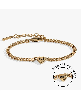 Alex and Ani Oui Non Heart Inline Bracelet