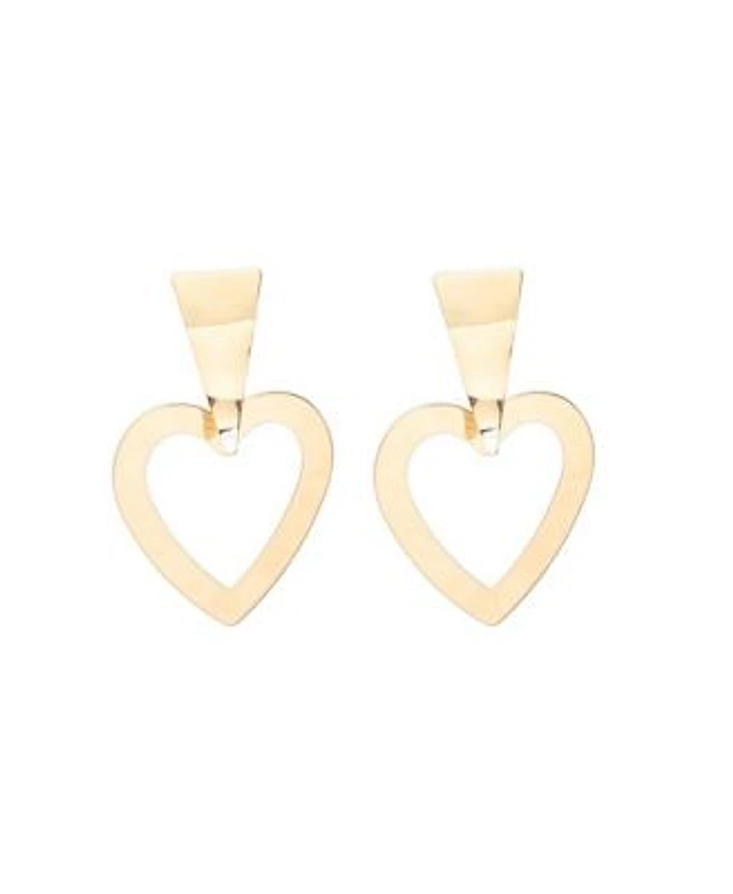 Sohi Womens Heart Drop Earrings