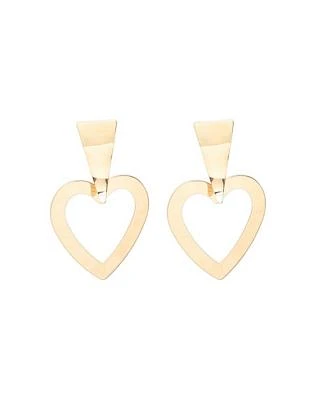 Sohi Womens Heart Drop Earrings