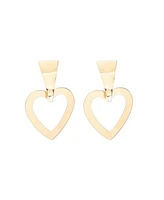 Sohi Womens Heart Drop Earrings