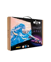 Wise Elk Okto Sensory Art 3D Painting "The Great Wave off Kanagawa" – 11.8" x 15.7" Canvas Kit