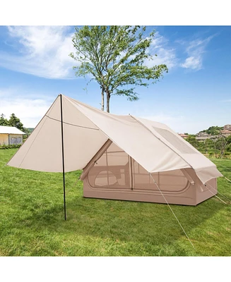 Mecale 4-6 People Inflatable Camping Tent with Porch and Carrying Bag