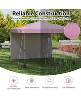 10 X 10 Ft Pop up Canopy Tent with 1 Sidewall and Wheeled Bag