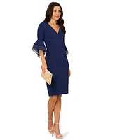 Adrianna Papell Women's 3/4-Sleeve Sheath Dress