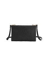 Melie Bianco Daisy Woven Small Crossbody Bag