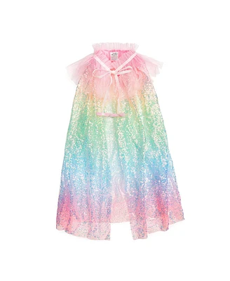 Sweet Wink Child Girl's Rainbow Sequin Cape