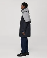 Mango Men's Quilted Water-Repellent Trench Coat