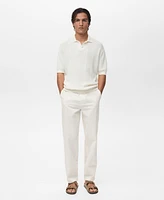 Mango Men's Regular-Fit Linen Pants