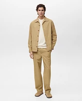 Mango Men's Straight-Fit Cotton Pants