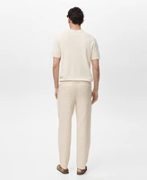 Mango Men's Pinstripe Linen Pants