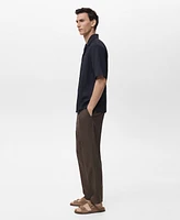 Mango Men's Stripped Structure Shirt