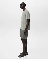 Mango Men's Slim-Fit Chino Cotton Bermuda Shorts