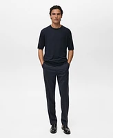 Mango Men's Fine-Knit Lyocell T-Shirt