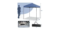 6.6 x 6.6 Feet Outdoor Pop-up Canopy Tent with Upf 50+ Sun Protection