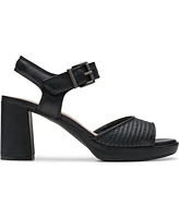 Clarks Collection Women's Ambyrlyn Faye Block Heel Sandals