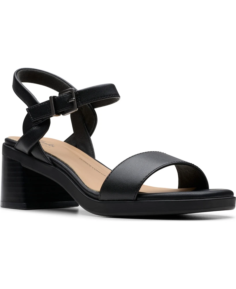 Clarks Collection Women's Jaylan Ray Square Toe Sandals
