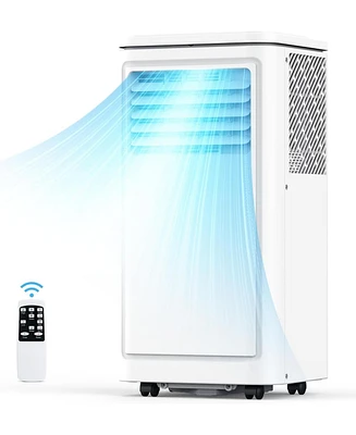 Zafro 10,000 Btu Portable Air Conditioner, Quiet Ac Unit Cools up to 450 Sq.Ft, 4-in-1 with Fan, Dehumidifier, Sleep Mode, Remote, Led Display, 24H Ti
