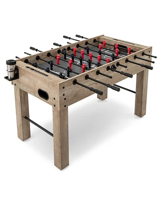 54 Inches Full Size Foosball Table with Legs 2 Balls and 2 Foldable Cup Holders for Kids Teens Adults