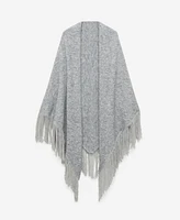 Mango Women's Fringed Ends Knitted Shawl