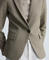 Mango Women's Micro-Houndstooth Tailored Jacket
