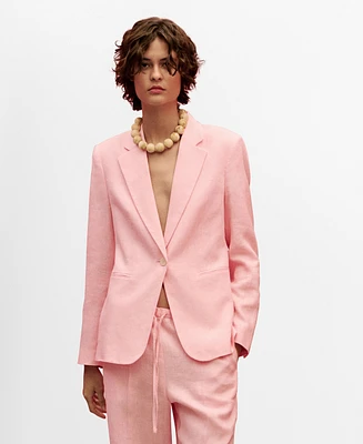 Mango Women's Linen Suit Jacket